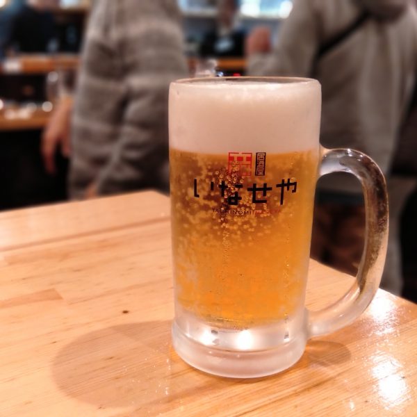 京都-いなせや--生ビール
