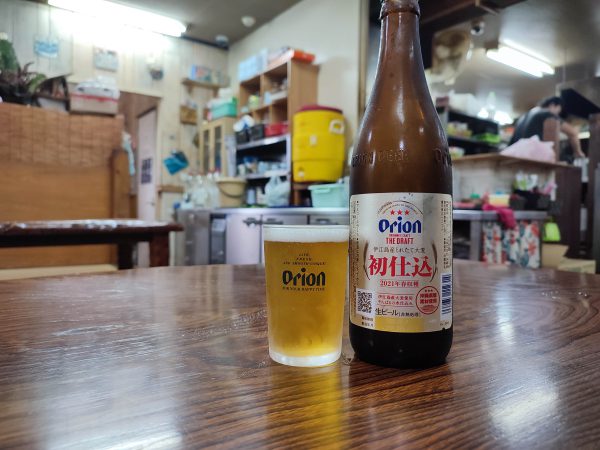 沖縄-だるまそば-オリオン瓶ビール-0808