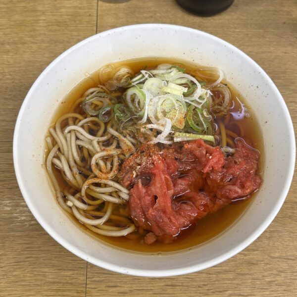 一由そば_0922_紅生姜天ハーフ